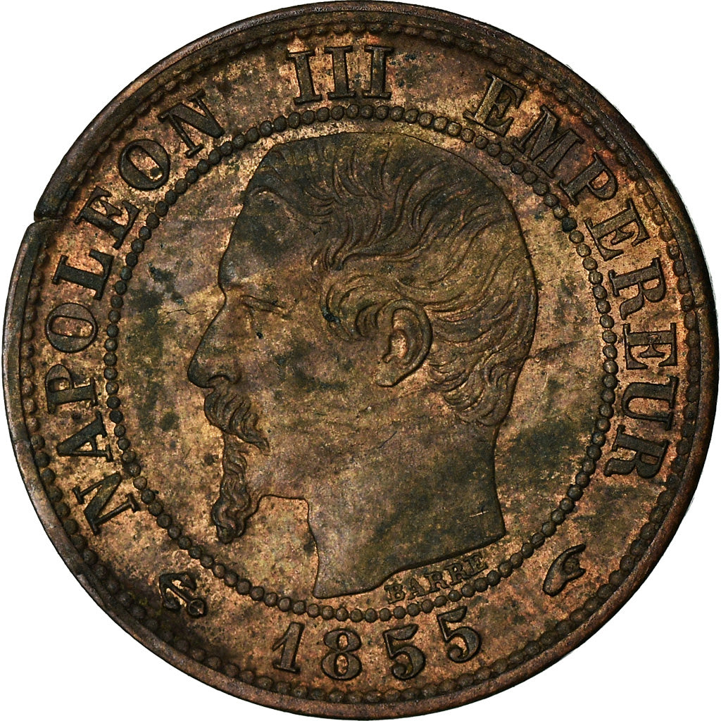 Moneda, Francia, Napoleon III, Napoléon III, Centime, 1855, Paris, EBC+