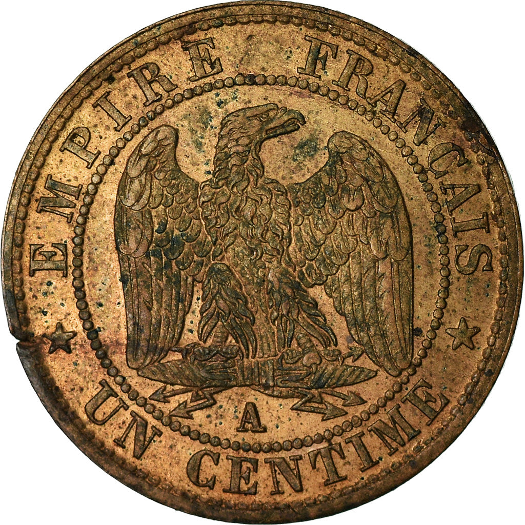 Moneda, Francia, Napoleon III, Napoléon III, Centime, 1855, Paris, EBC+