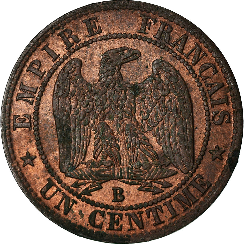 Moneda, Francia, Napoleon III, Napoléon III, Centime, 1855, Rouen, EBC, Bronce
