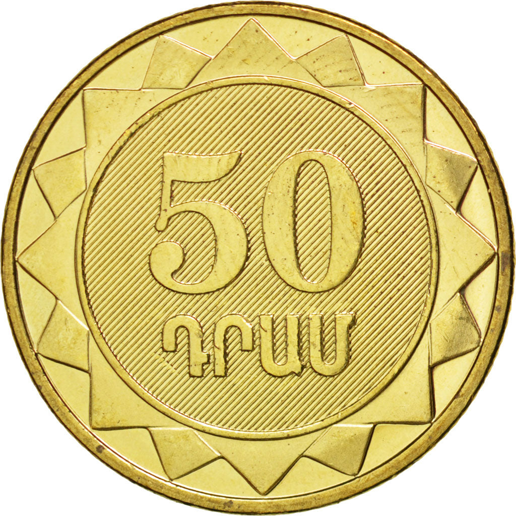 Münze, Armenia, 50 Dram, 2012, UNZ, Brass plated steel, KM:219