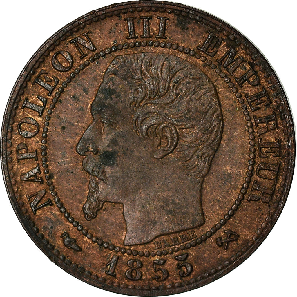 Coin, France, Napoleon III, Napoléon III, Centime, 1855, Rouen, EF(40-45)