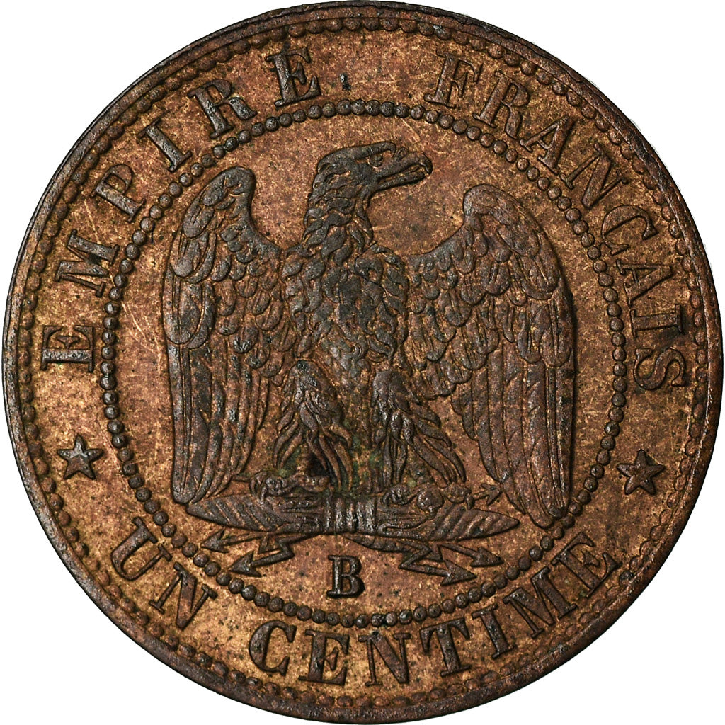 Coin, France, Napoleon III, Napoléon III, Centime, 1855, Rouen, EF(40-45)