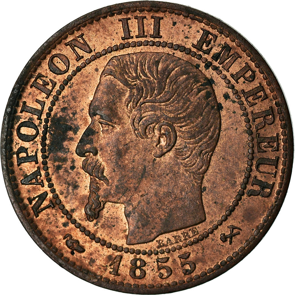 Coin, France, Napoleon III, Napoléon III, Centime, 1855, Rouen, AU(55-58)