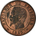 Moneta, Francja, Napoleon III, Napoléon III, Centime, 1853, Rouen, AU(55-58)