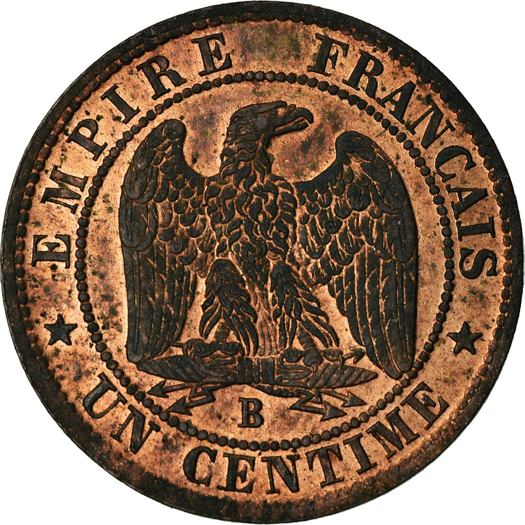 Moneda, Francia, Napoleon III, Napoléon III, Centime, 1853, Rouen, EBC, Bronce
