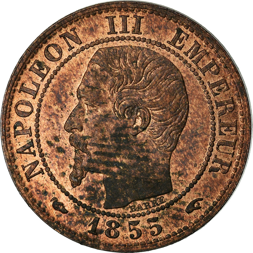 Coin, France, Napoleon III, Napoléon III, Centime, 1855, Paris, MS(60-62)