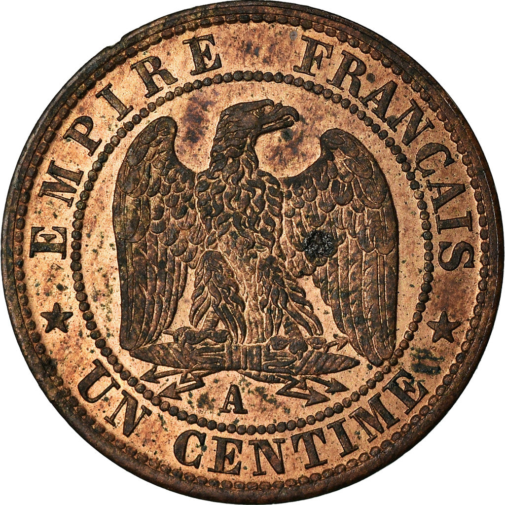Coin, France, Napoleon III, Napoléon III, Centime, 1855, Paris, MS(60-62)