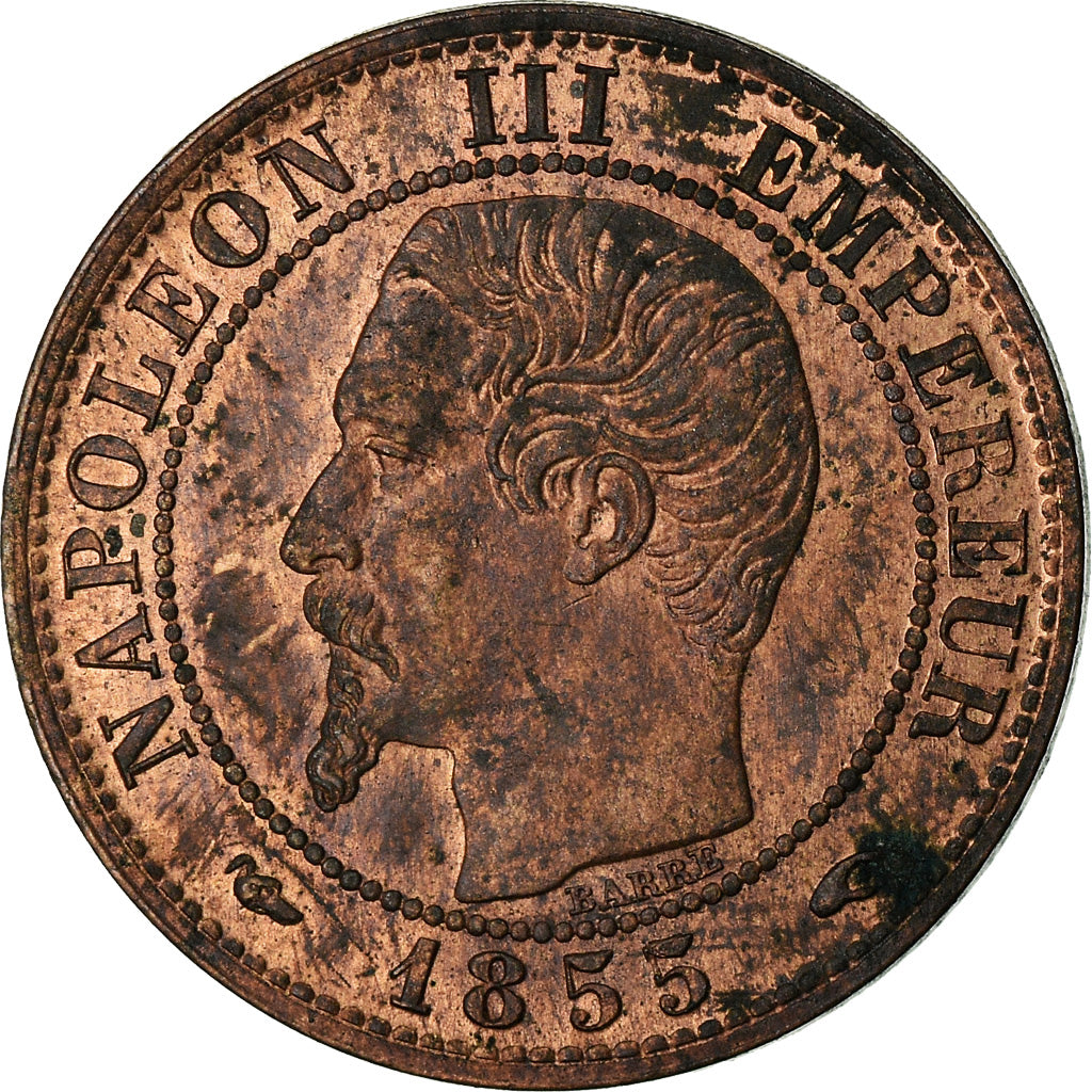 Coin, France, Napoleon III, Napoléon III, Centime, 1855, Paris, MS(60-62)