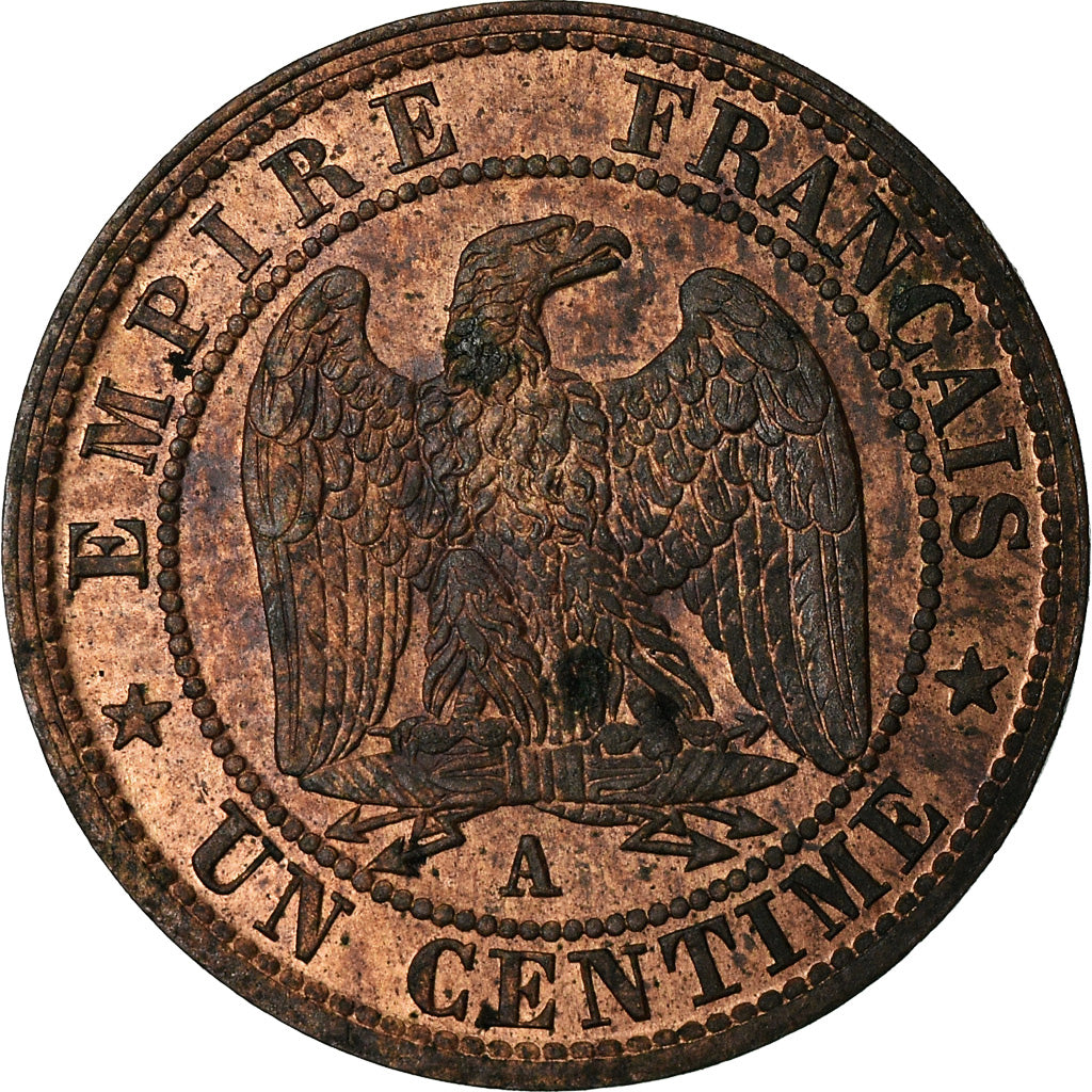 Coin, France, Napoleon III, Napoléon III, Centime, 1855, Paris, MS(60-62)