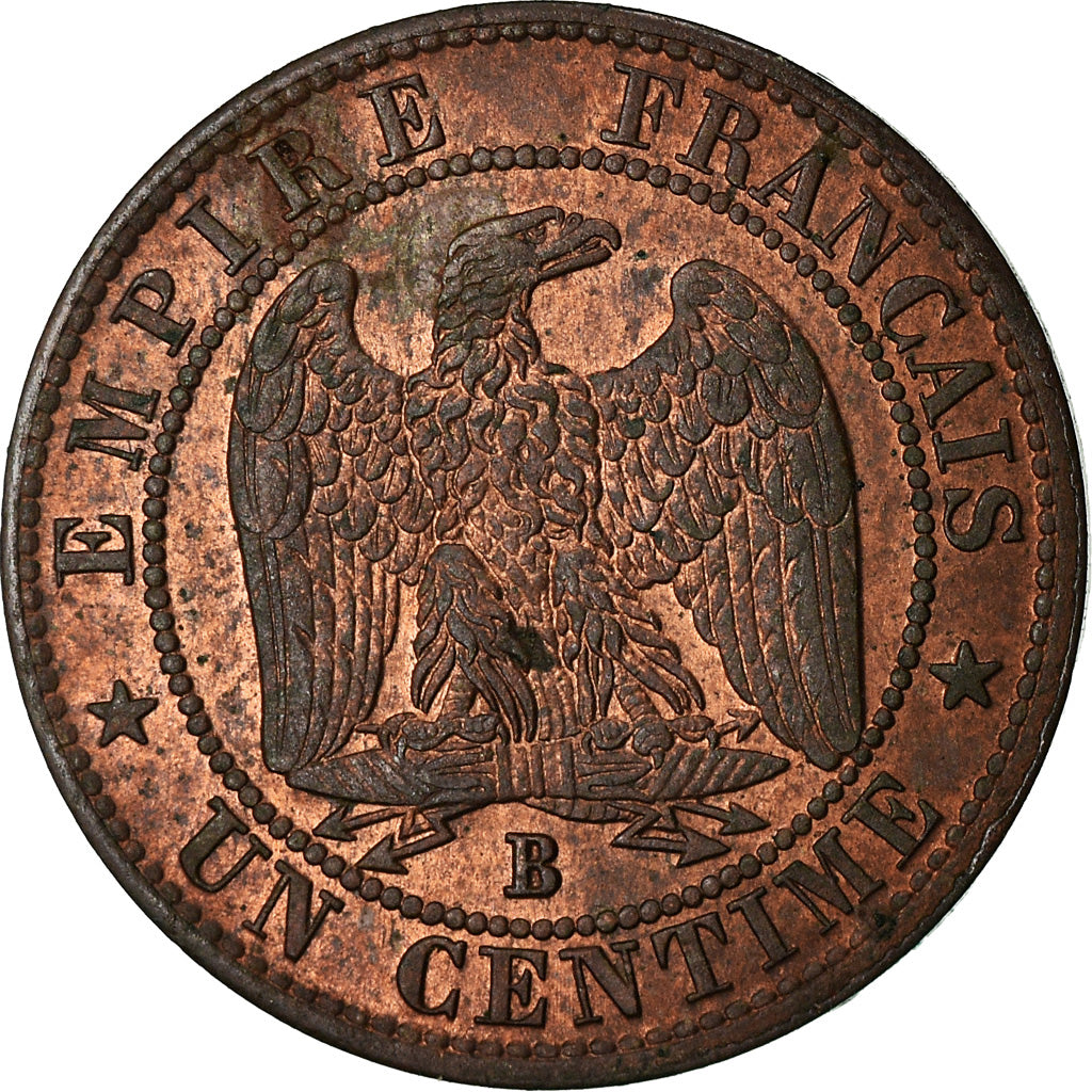 Moneta, Francia, Napoleon III, Napoléon III, Centime, 1856, Rouen, SPL-