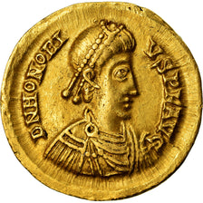 Coin, Honorius, Solidus, Ravenna, AU(50-53), Gold, RIC:1287