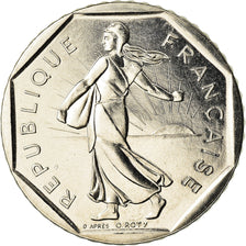 Münze, Frankreich, Semeuse, 2 Francs, 1991, Medal alignment, UNZ, Nickel
