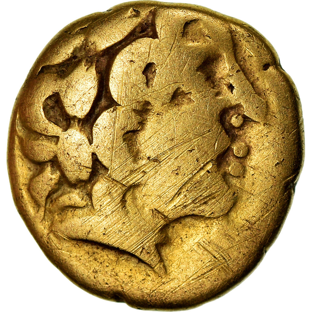 Münze, Aulerci Cenomani, 1/4 Stater, S+, Gold, Delestrée:2156