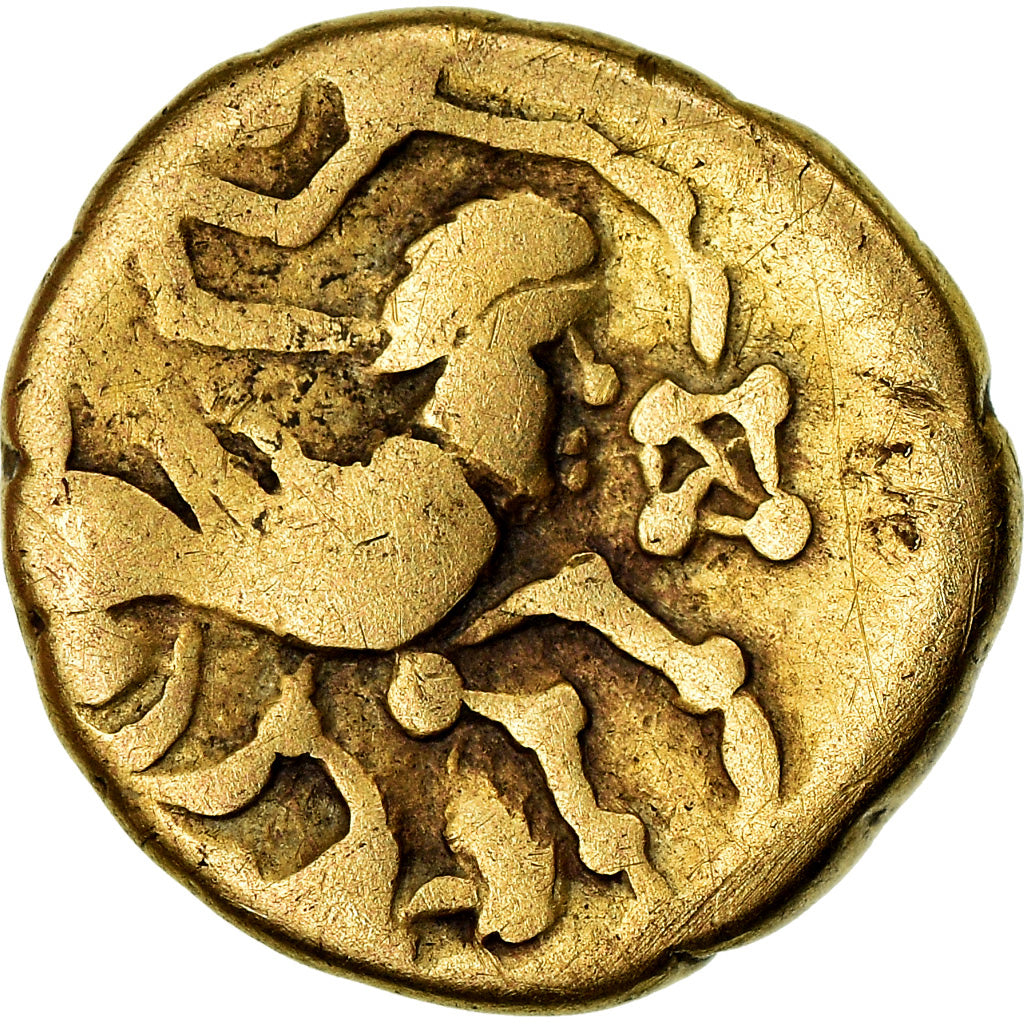 Münze, Aulerci Cenomani, 1/4 Stater, S+, Gold, Delestrée:2156
