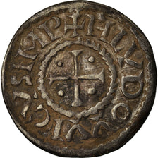 Moeda, França, Louis le Pieux, Denarius, 822-840, EF(40-45), Prata, Prou:1016