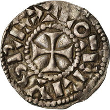 Coin, France, Lotharius, Denarius, 960-980, Bourges, AU(50-53), Silver, Prou:755