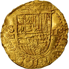 Münze, Spanien, Philip II, 2 Escudos, Seville, SS, Gold