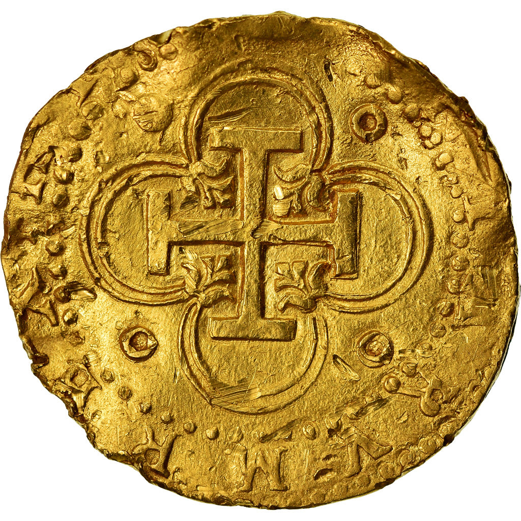 Coin, Spain, Philip II, 2 Escudos, Seville, EF(40-45), Gold