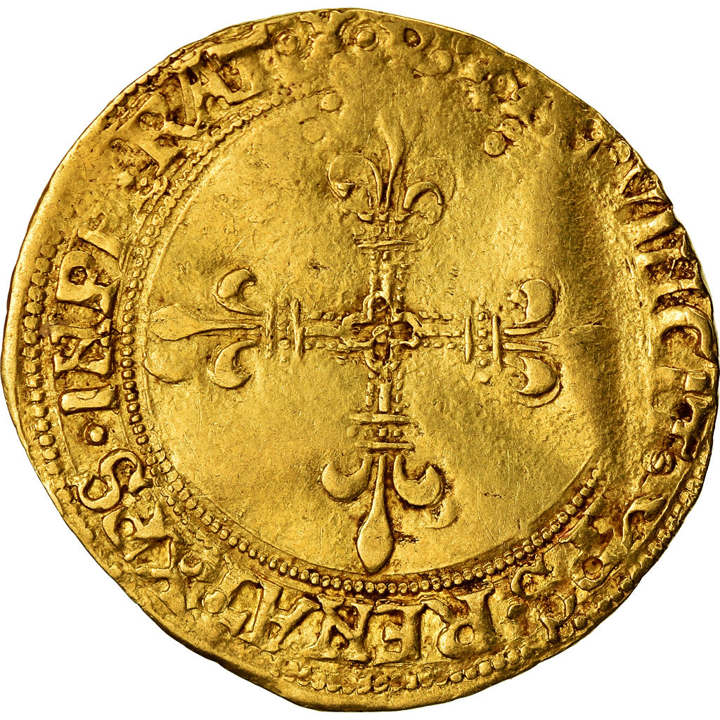 Coin, France, François Ier, Ecu d'or du Dauphiné, 1519, Romans, EF(40-45)