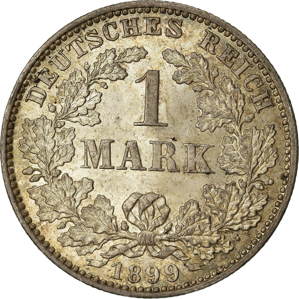 Moneda, ALEMANIA - IMPERIO, Wilhelm II, Mark, 1899, Hamburg, EBC+, Plata, KM:14