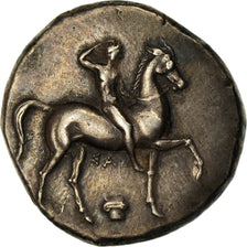 Moneda, Calabria, Stater, c. 302 BC, Tarentum, EBC, Plata, HN Italy:947