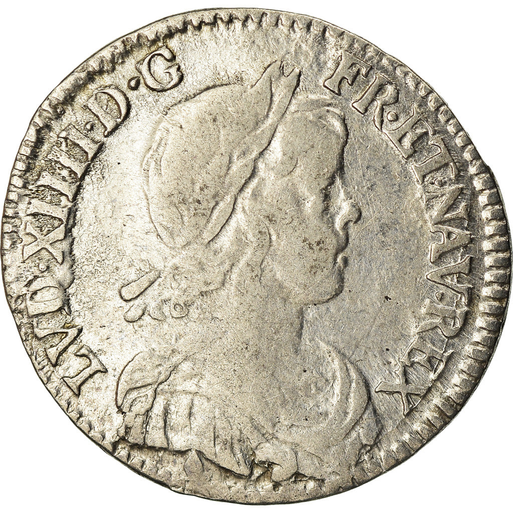 Coin, France, Louis XIV, 1/12 Écu à la mèche longue, 1659, Aix