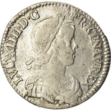 Coin, France, Louis XIV, 1/12 Écu à la mèche longue, 1659, Aix