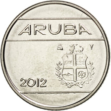 ARUBA, 10 Cents, 2012, Utrecht, KM #2, MS(63), Nickel Bonded Steel, 18, 2.98
