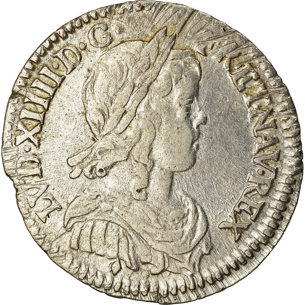 Moneta, Francja, Louis XIV, 1/12 Écu à la mèche longue, 1/12 ECU, 10 Sols