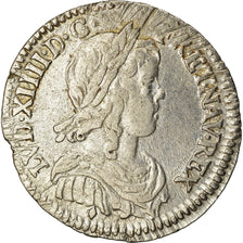Coin, France, Louis XIV, 1/12 Écu à la mèche longue, 1659, Aix