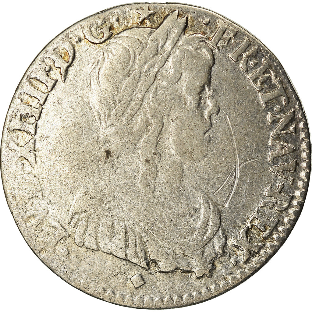Munten, Frankrijk, Louis XIV, 1/12 Écu à la mèche longue, 1/12 ECU, 10 Sols