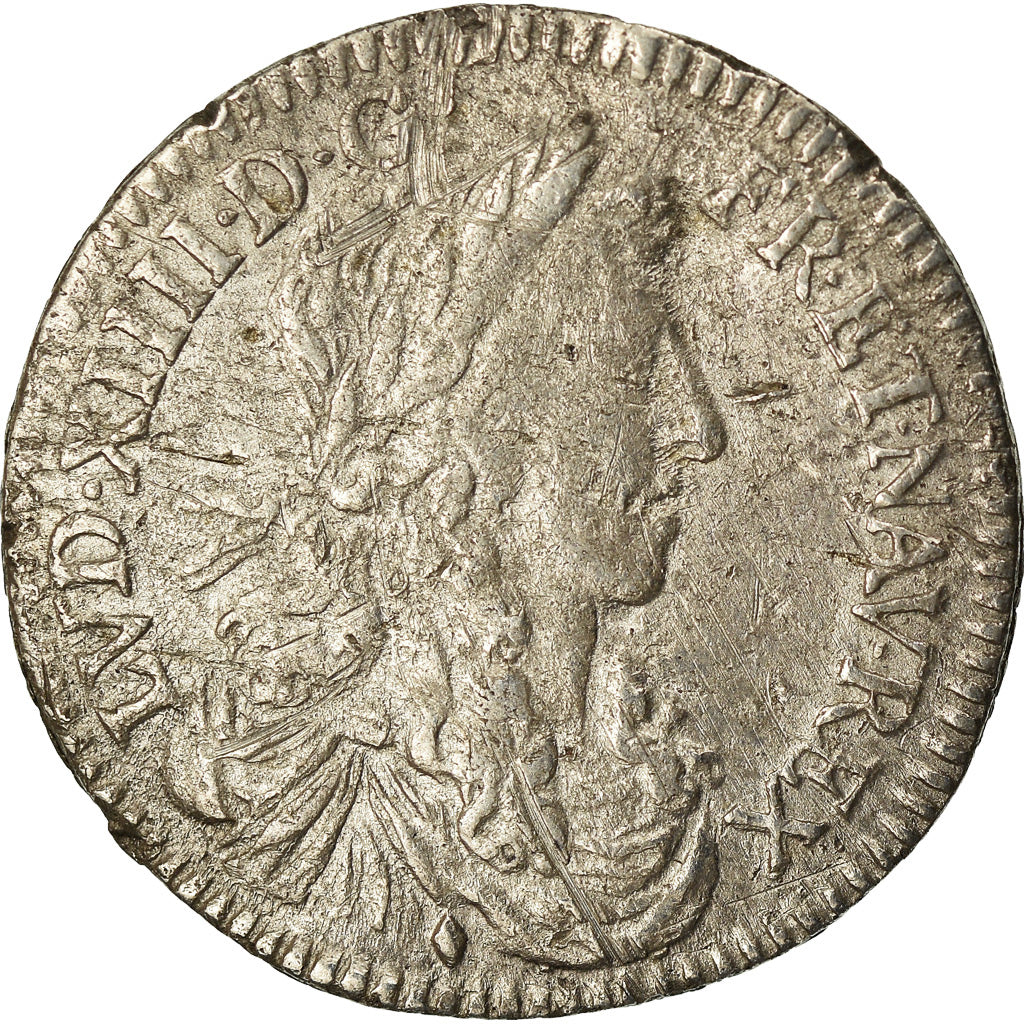 Coin, France, Louis XIV, 1/12 Écu au buste juvénile, 1660, Aix