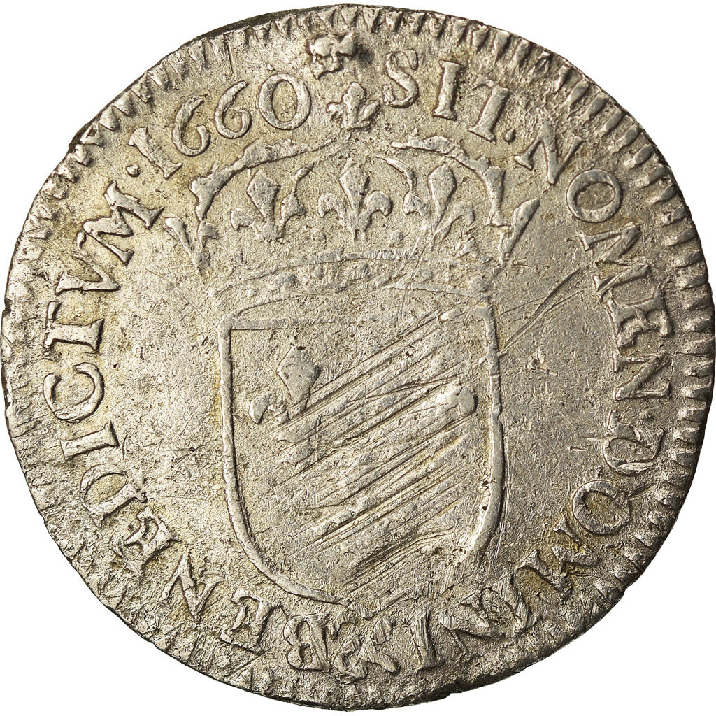 Coin, France, Louis XIV, 1/12 Écu au buste juvénile, 1660, Aix