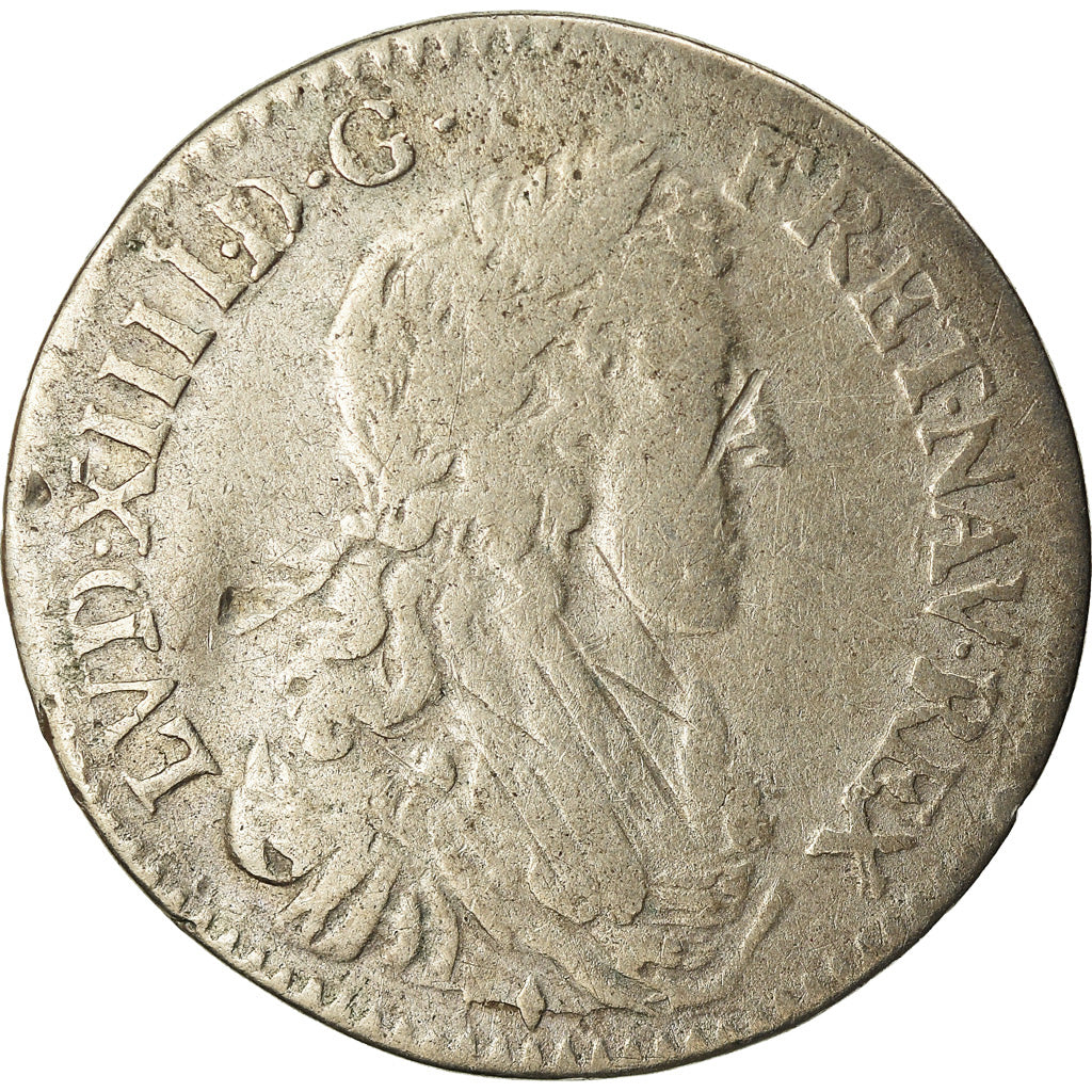 Coin, France, Louis XIV, 1/12 Écu au buste juvénile, 1664, Aix
