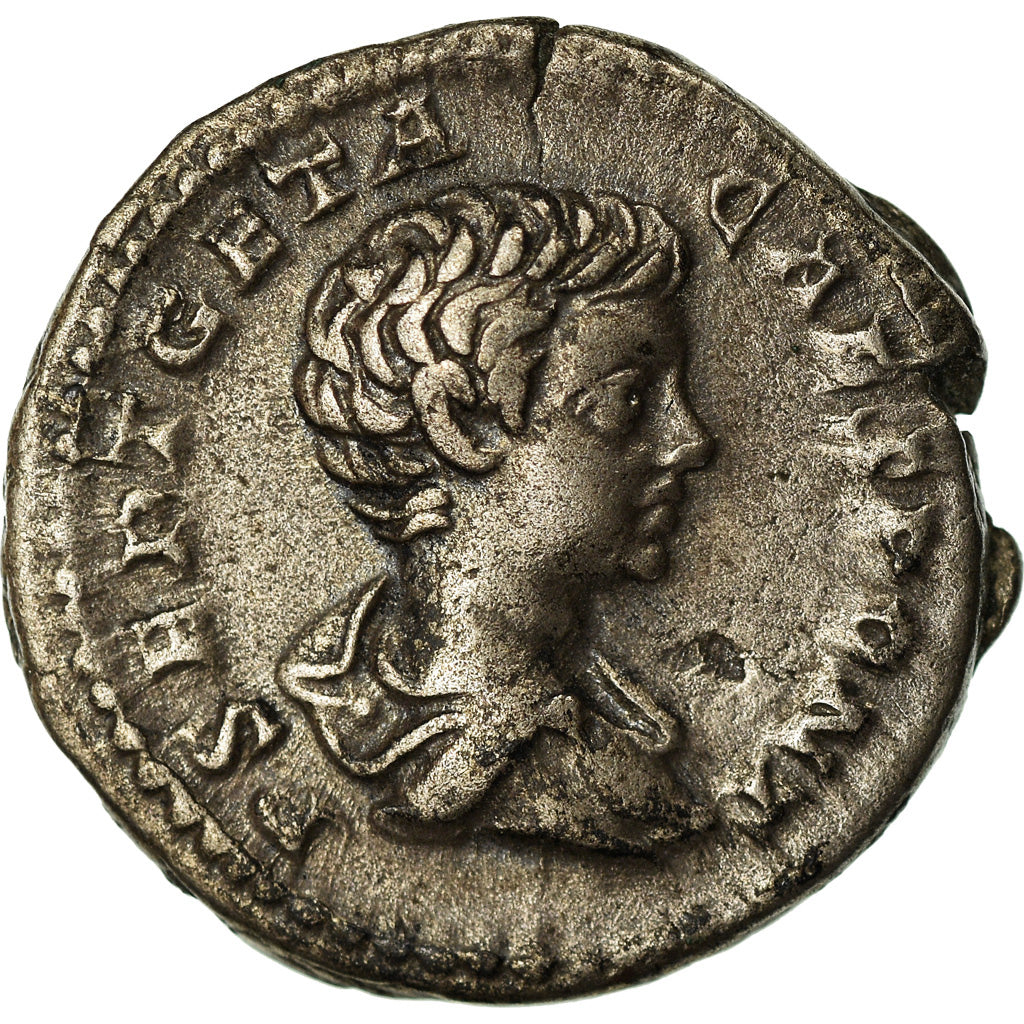 Coin, Geta, Denarius, AD 202-205, Rome, EF(40-45), Silver, RIC:18