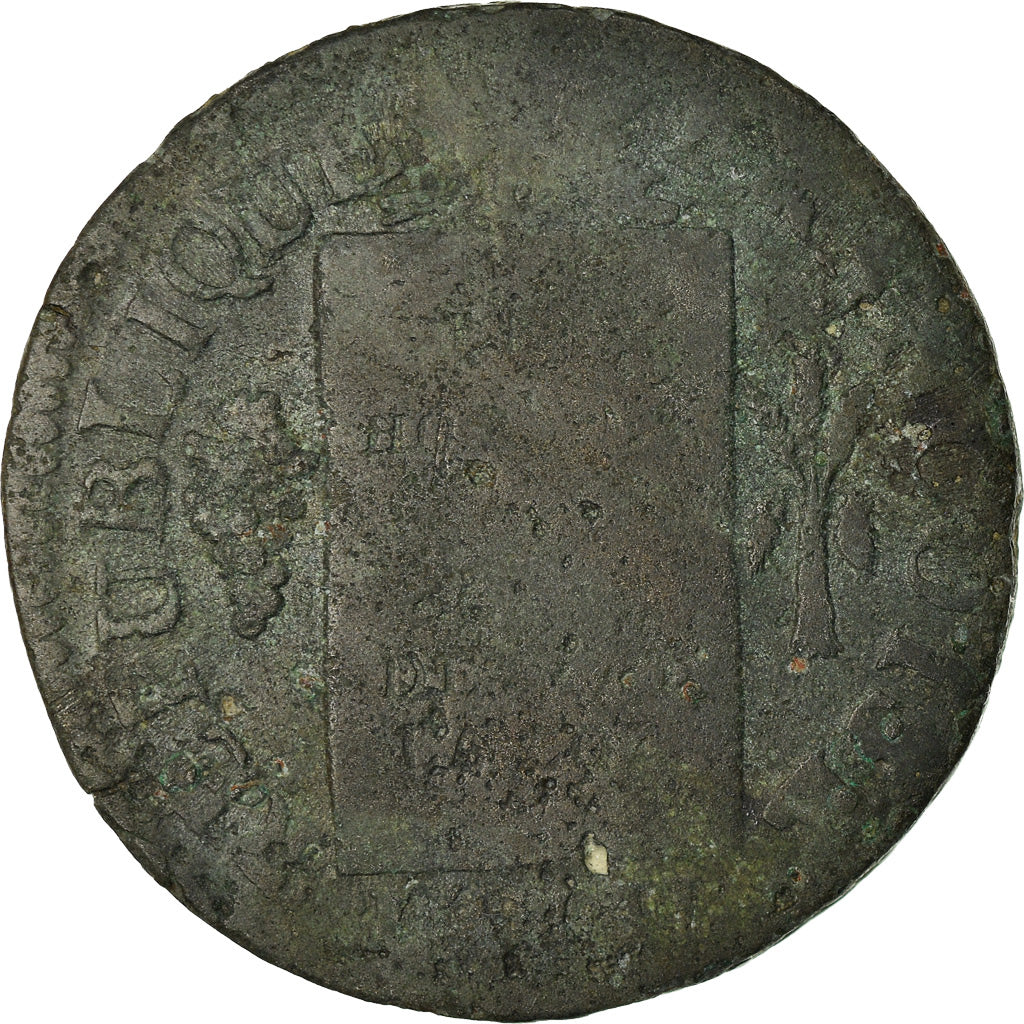 Coin, France, Sol aux balances françoise, Sol, 1793, Lille, F(12-15), Bronze