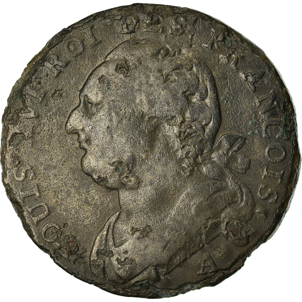 Coin, France, Louis XVI, 12 Deniers, 1791, Paris, VF(30-35), Bronze, Gadoury:15