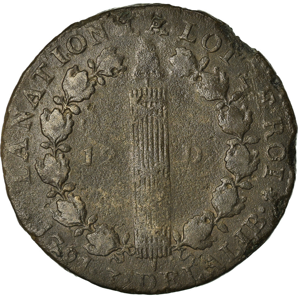 Coin, France, Louis XVI, 12 Deniers, 1791, Paris, VF(30-35), Bronze, Gadoury:15