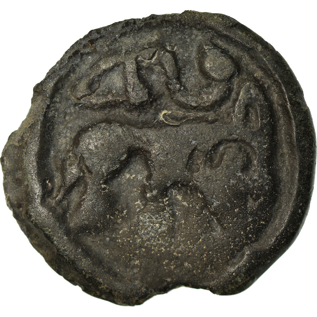 Moneta, Remi, Potin, 90-50 BC, MB+, Potin, Delestrée:155