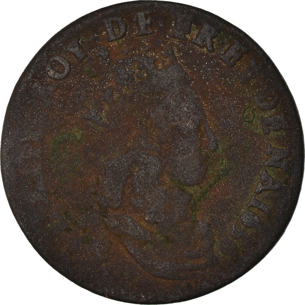 Munten, Frankrijk, Louis XIV, Liard de France au buste juvénile, deuxième