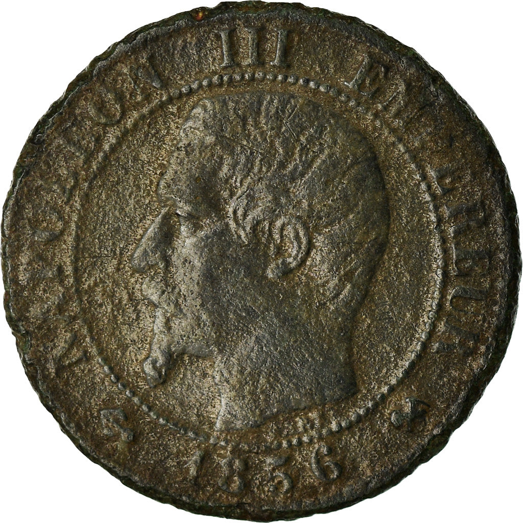 Coin, France, Napoleon III, Napoléon III, Centime, 1856, Rouen, VF(30-35)