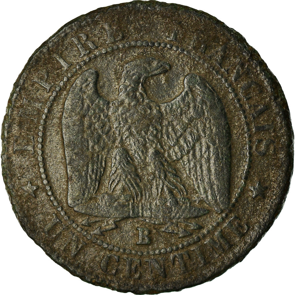 Coin, France, Napoleon III, Napoléon III, Centime, 1856, Rouen, VF(30-35)