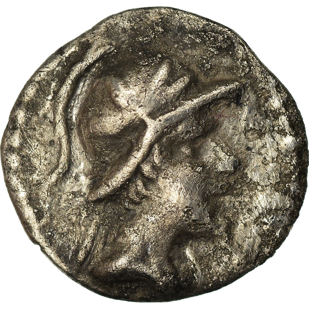 Coin, Baktrian Kingdom, Eukratides I, Obol, 170-145 BC, EF(40-45), Silver, SNG