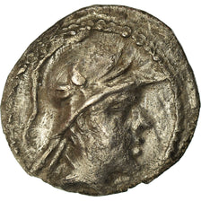 Coin, Baktrian Kingdom, Eukratides I, Obol, 170-145 BC, EF(40-45), Silver, SNG