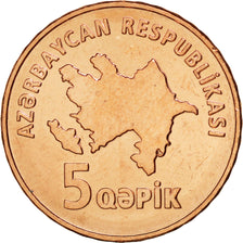 Coin, Azerbaijan, 5 Qapik, 2006, MS(63), Copper Plated Steel, KM:41