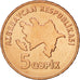 Moneta, Azerbaigian, 5 Qapik, 2006, SPL, Acciaio placcato rame, KM:41