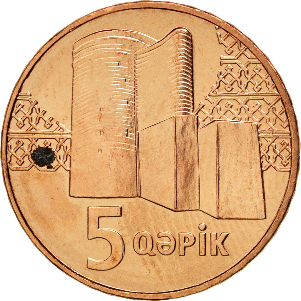 Coin, Azerbaijan, 5 Qapik, 2006, MS(63), Copper Plated Steel, KM:41