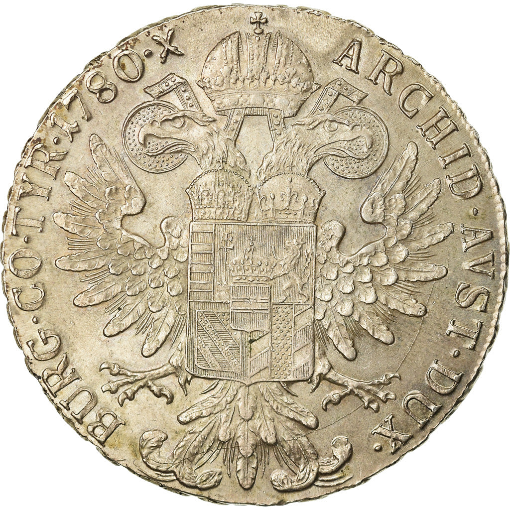 Coin, Austria, Joseph II, Thaler, 1780, Vienna, Restrike, MS(60-62), Silver