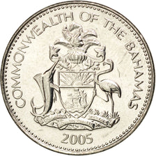 BAHAMAS, 5 Cents, 2005, Franklin Mint, KM #60, MS(63), Copper-Nickel, 21, 3.87