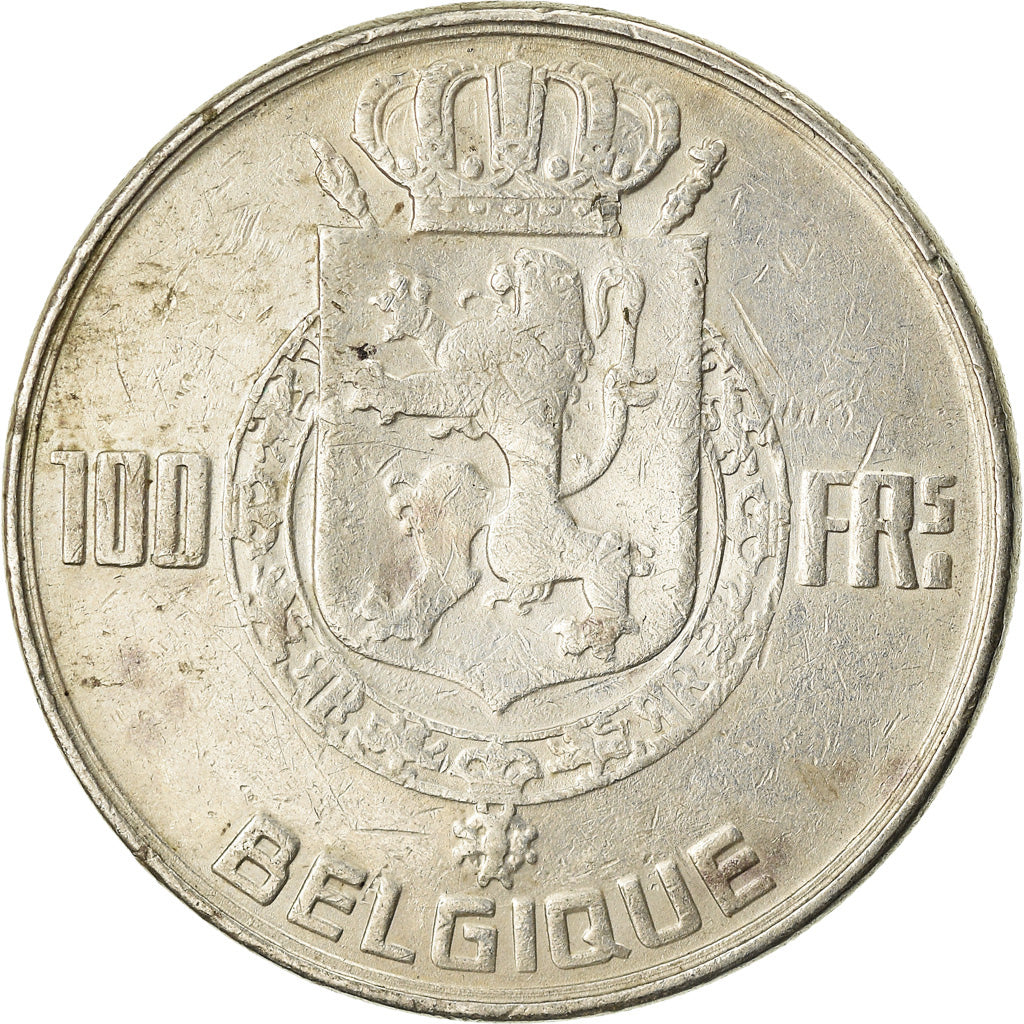 Coin, Belgium, 100 Francs, 100 Frank, 1950, VF(30-35), Silver, KM:138.1
